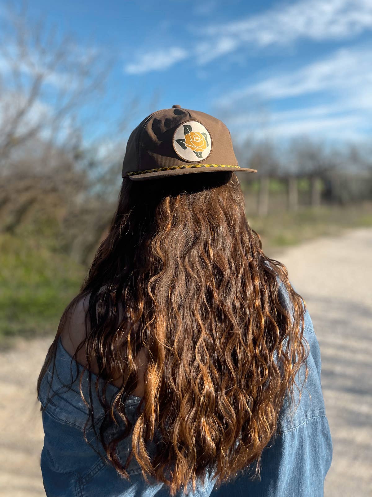 River Road Clothing Company - Wholesale Flat Brim Cap - Unisex - Yellow Rose Snapback Rope Hat1