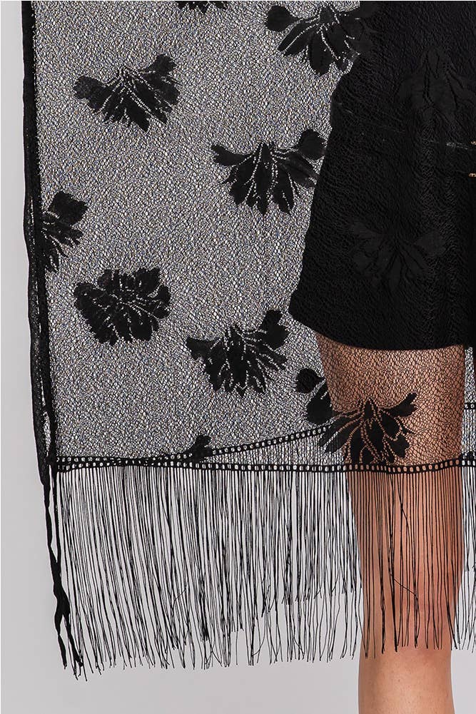 Hana - Wholesale Swim Cover Up - Women's - Floral Lace Summer Poncho Cover Up with Tassel13