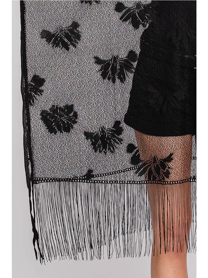 Hana - Wholesale Swim Cover Up - Women's - Floral Lace Summer Poncho Cover Up with Tassel13