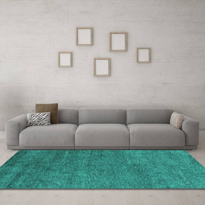 Machine Washable Abstract Turquoise Modern Area Rugs for wholesale by Ahgly