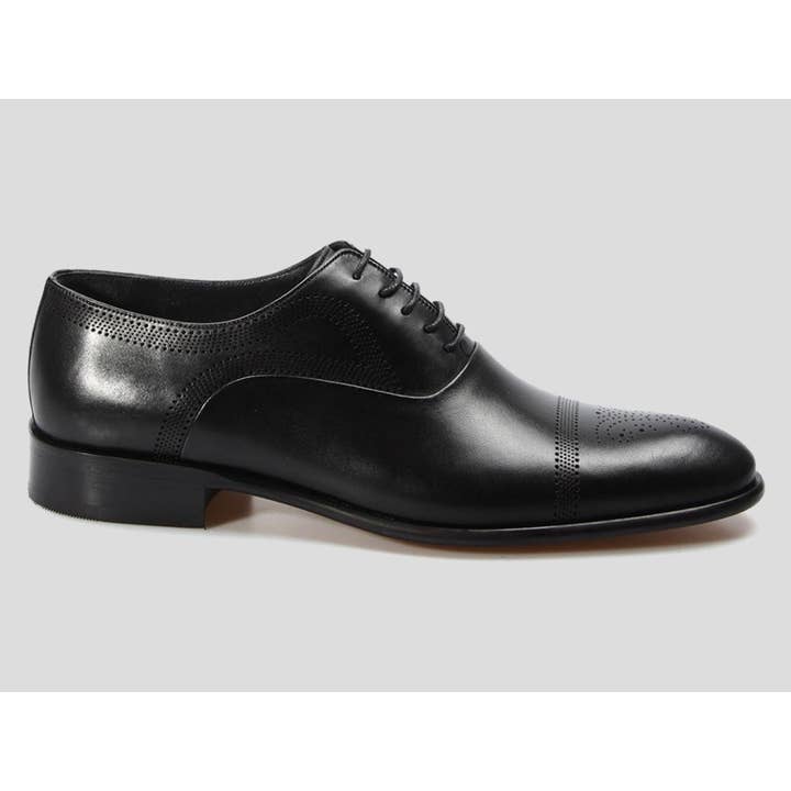 Sposami Oxford-Schuhe für Herren aus echtem Leder, schwarze Ledersohle für den Großhandel von Scarpetto