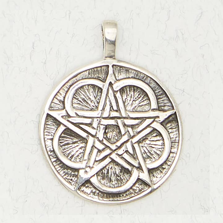 Sterling Silver Pendant - Flower of Life Pentacle for wholesale by Nirvana LLC