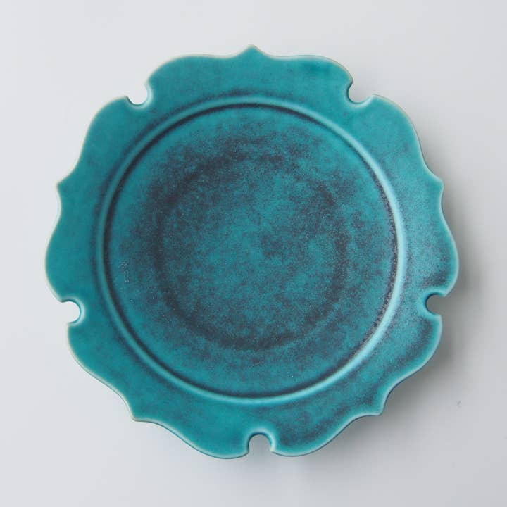 Ao 7.3" Kikyo Plate for wholesale by Sensui