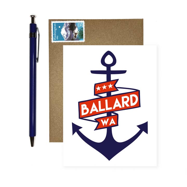Orange Twist Studio LLC - Wholesale Everyday Greeting Card - Ballard Anchor Greeting Card2