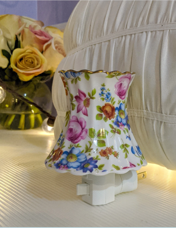 Green Pastures Wholesale - Wholesale Night Light - Night Lights - Multicolored Floral Porcelain 5