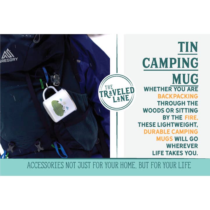 The Traveled Lane® - Wholesale Coffee Mug - Adventure Anchor Camp Mug, Enamel Camp Mug, Coastal Gifts
