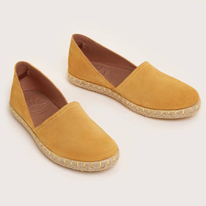 Cresent Suede Espadrille - Yellow for wholesale by DNA Footwear