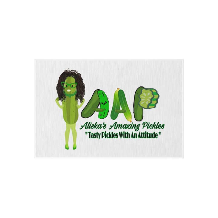 Tappeto da Esterno, L'Amazing Pickles di Aliska per gli Amanti dei Cetriolini, Tappeto con Cetriolini, Decorazione per Orto, Tappetino da Cucina in Stile Rustico, Cetriolino per la vendita all'ingrosso da parte di Aliska's Amazing Pickles