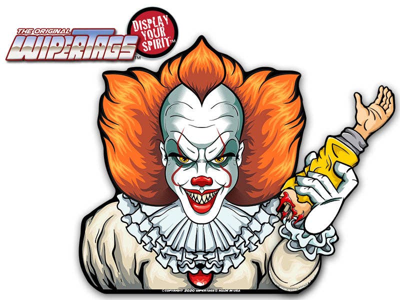 Dirty Acres - Wholesale Car Decorative Charm - Unisex - Crazy Killer Clown WiperTag2