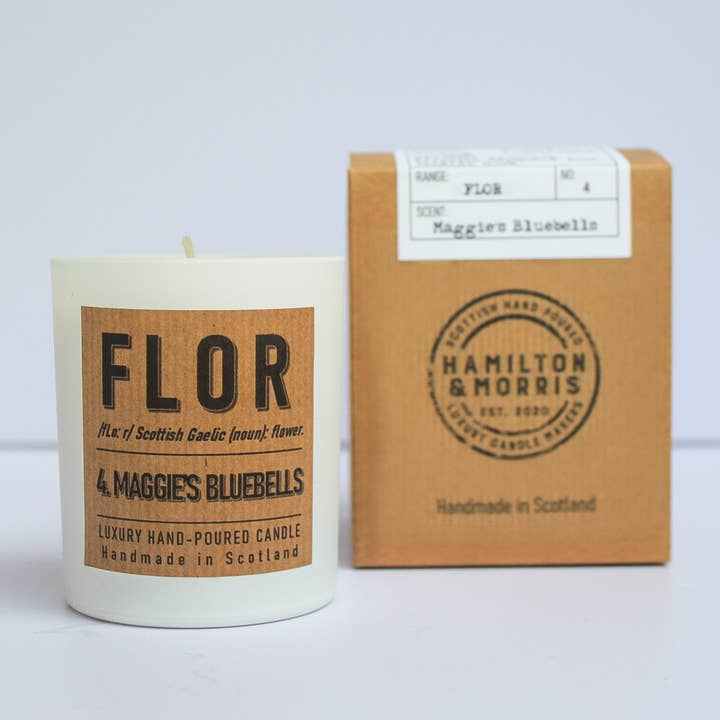 Flor 4: Maggie's Bluebells Scottish Candle for wholesale by Hamilton and Morris Candlemakers