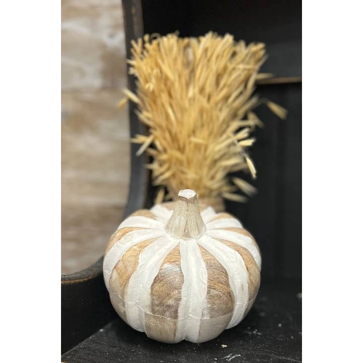 Wholesale Home Decor - Wholesale Decorative Tabletop Object - Baby Boo Pumpkin 5in