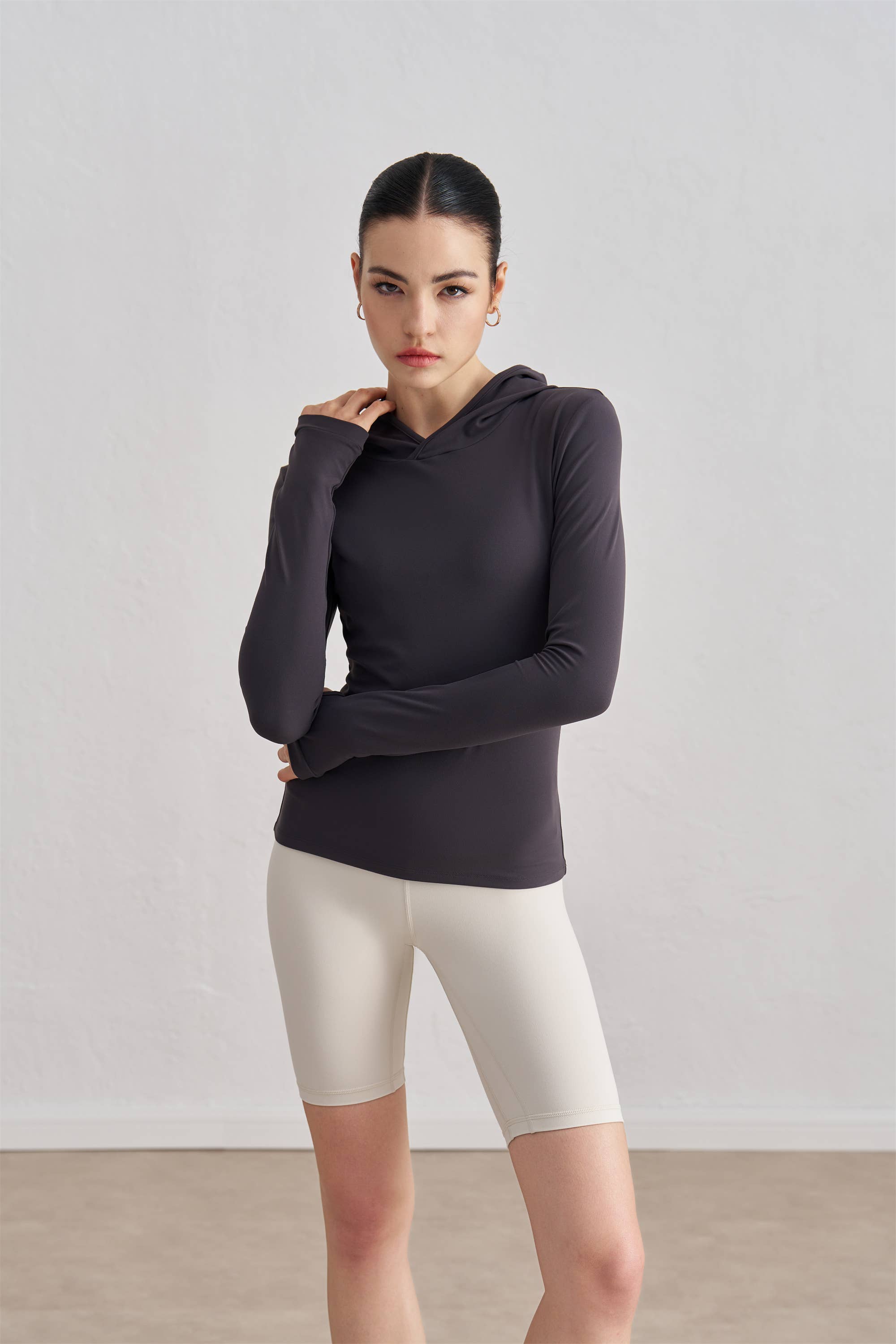 91thelabel - Wholesale Athletic Top - Women's - Juno Long Sleeve Active Top With Hoodie 4