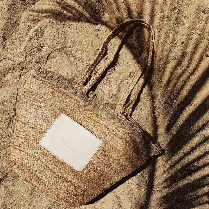 THE CODE - Venta al por mayor Bolsa de playa - Capazo toscana de yute bolsillo natural