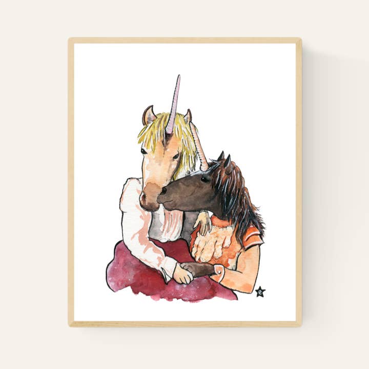Darling Illustrations - Vente Affiche d'art - Tu me fais croire en la magie - Licornes - Impression artistique 8x10