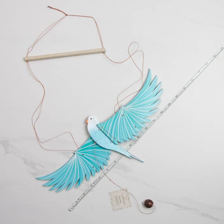 Tulia's Artisan Gallery - Wholesale Mobile - Parakeet Budgie Flying Mobile6