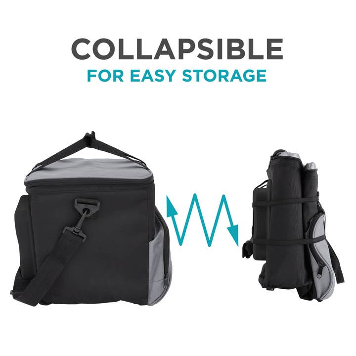 Ivation – Großhandel Kühler/Kühltasche – Thermoelektrische Kühltasche mit weichen Seiten und Riemen, 15 l, Schwarz3