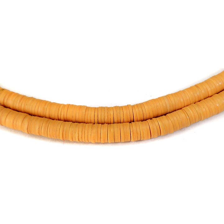 Yellow Vulcanite "Vinyl" Heishi Trade Beads for wholesale by Africa Direct