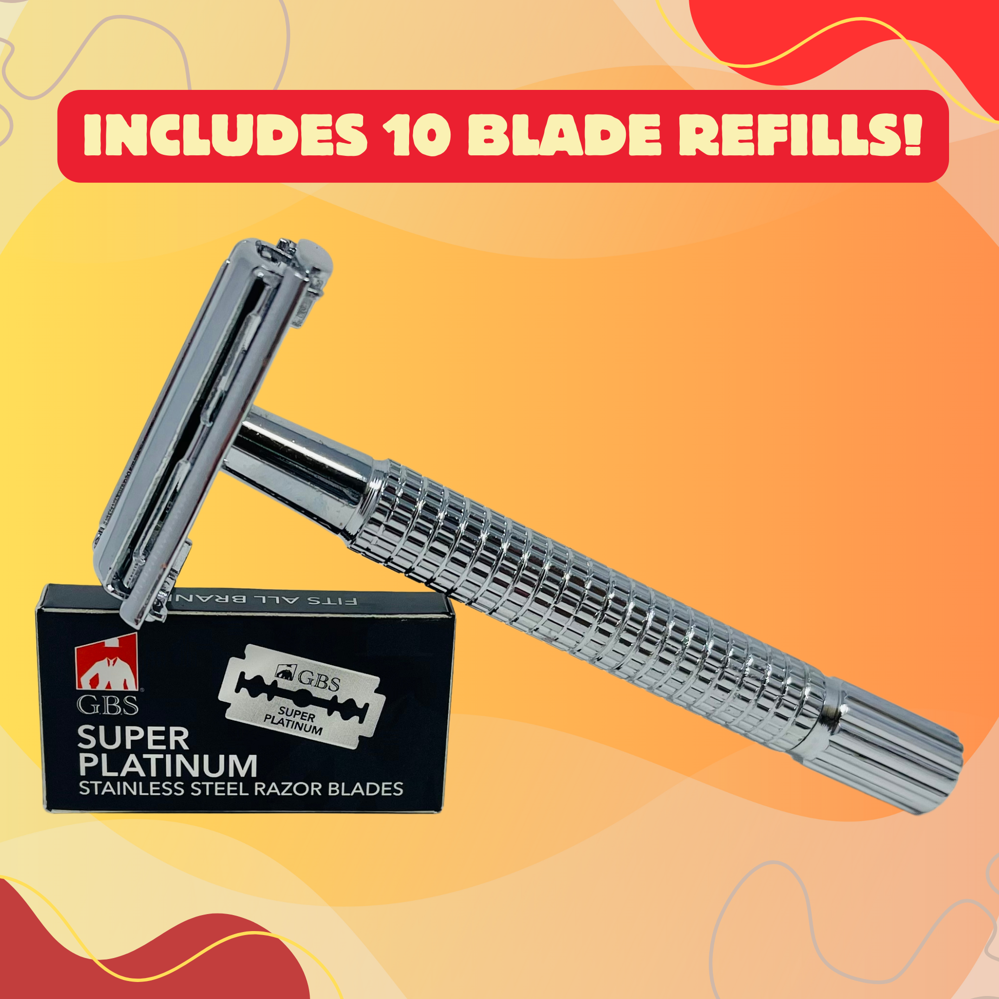 GENTS FINE GROOMING PRODUCTS – wholesale Razor – Men's – GBS Butterfly Double Edge (Safety) Razor Stainless + Blades1