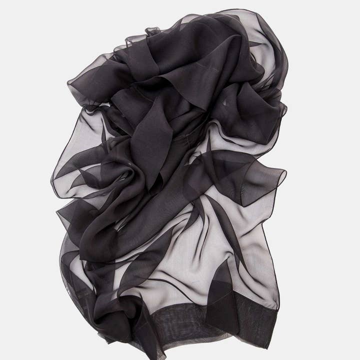 Elizabetta Made in Italy USA – wholesale Scarf – Women's – Carmen - Silk Scarf/Shawl - Black3