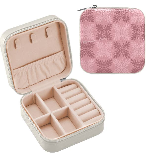 Travel Jewelry Case - Quilt Pink for wholesale by Ho`onani Love
