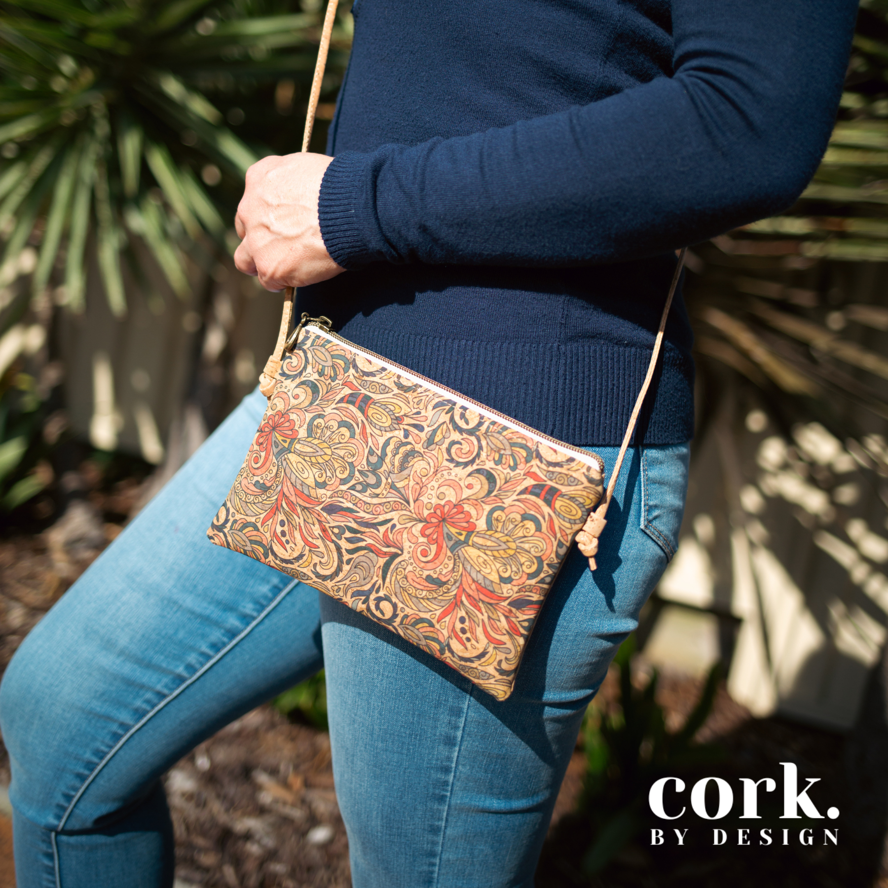 Cork By Design – Großhandel Umhängetasche - Damen – Ivonita Cork Umhängetasche - Azulejo2