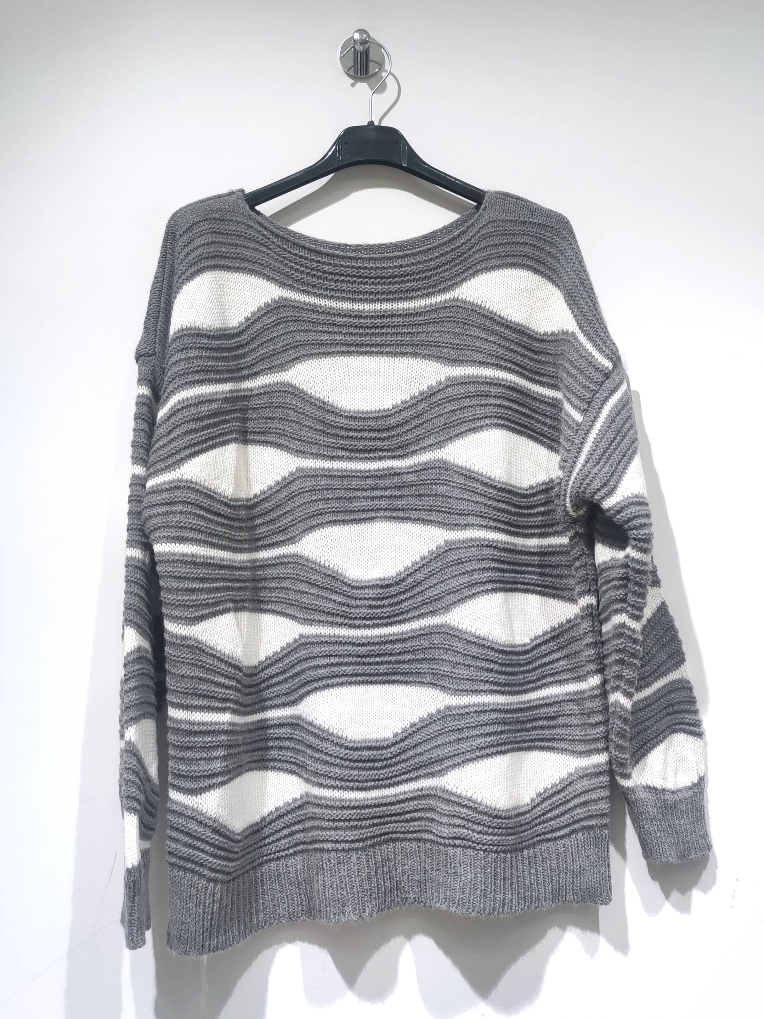Pomelo paris - Wholesale Knit Sweater - Women's - ROMA Waves Geometry5