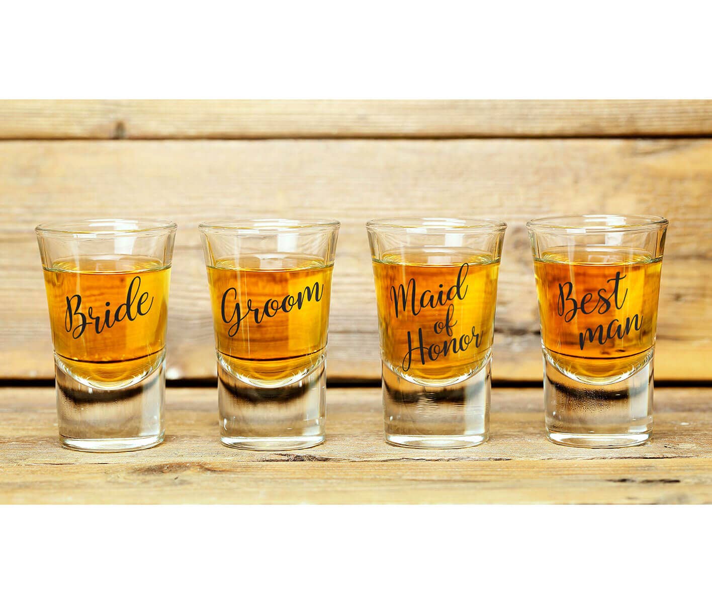Lillian Rose – Copo de shot por atacado – Conjunto de copo de noiva, noivo, dama de honra e padrinho2