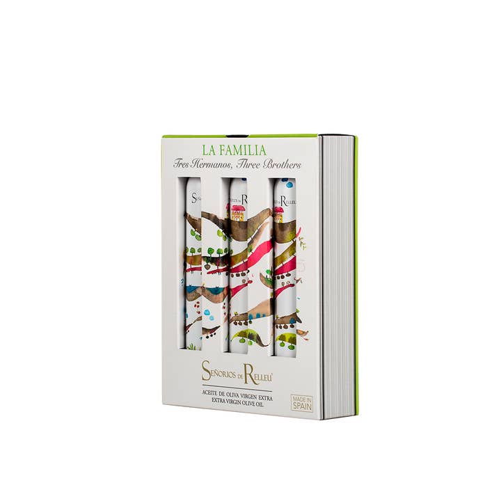 Señorios de Relleu SL - Wholesale Olive oil - GIFT BOX “LA FAMILIA” 3 x 100 ml olive oil2