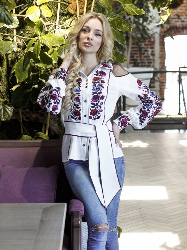 Julie Embroidered Blouse for wholesale by Galychanka