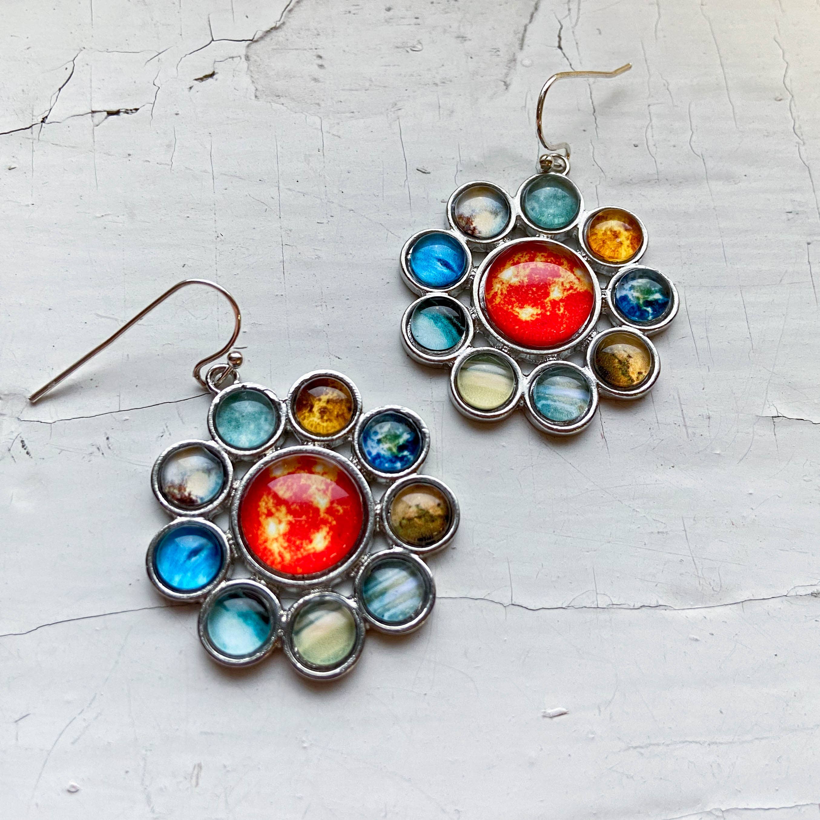 Yugen Handmade - Wholesale Dangle Earrings - Solar System Halo Earrings0