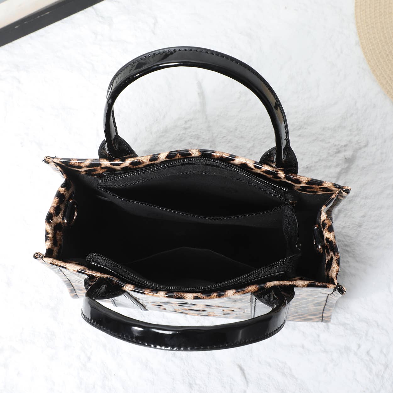 House of Milano – wholesale Tote bag – Women's – 25433 Leopard Print Patent Tote Bag5