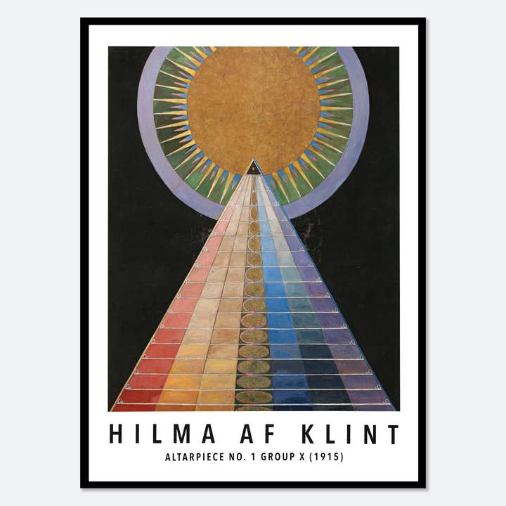 Hilma af Klint, pala d'altare n. 1, gruppo X, stampa artistica HK25 per la vendita all'ingrosso da parte di Sugar & Canvas