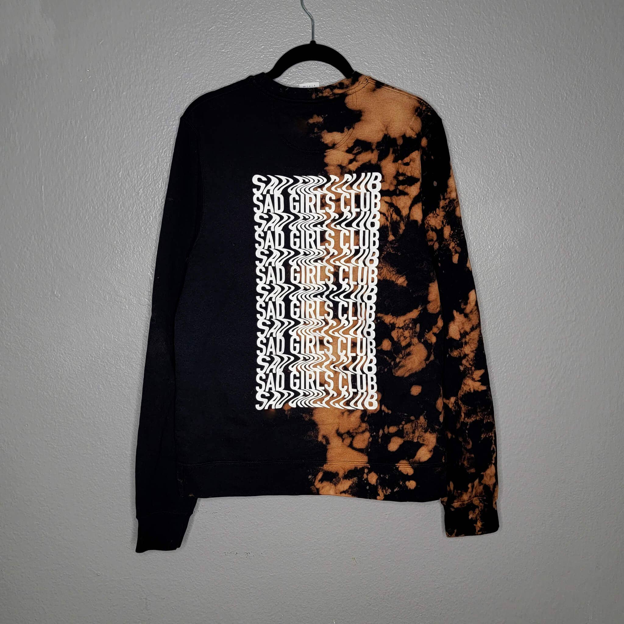 Sad Sad Club - Wholesale Graphic Sweatshirt - Women's - Sad Girls Sweatshirt | Split Bleached0