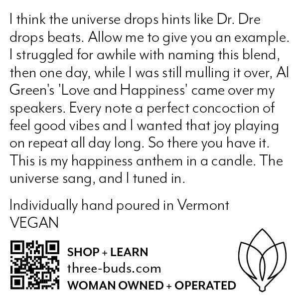Three Buds Apothecary - Wholesale Jar/Filled Candle - Love + Happiness Hand Poured Soy Candle2