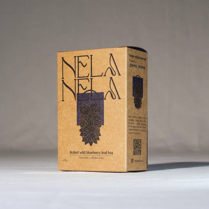Rolled Wild Blueberry Leaf Tea for wholesale by Nela Nela