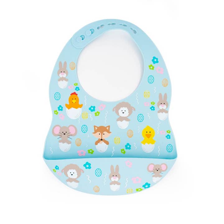 Bavoir en silicone Nicki's Diapers - Craking Up pour la vente par Nicki's Diapers (Planetwise Wholesale)