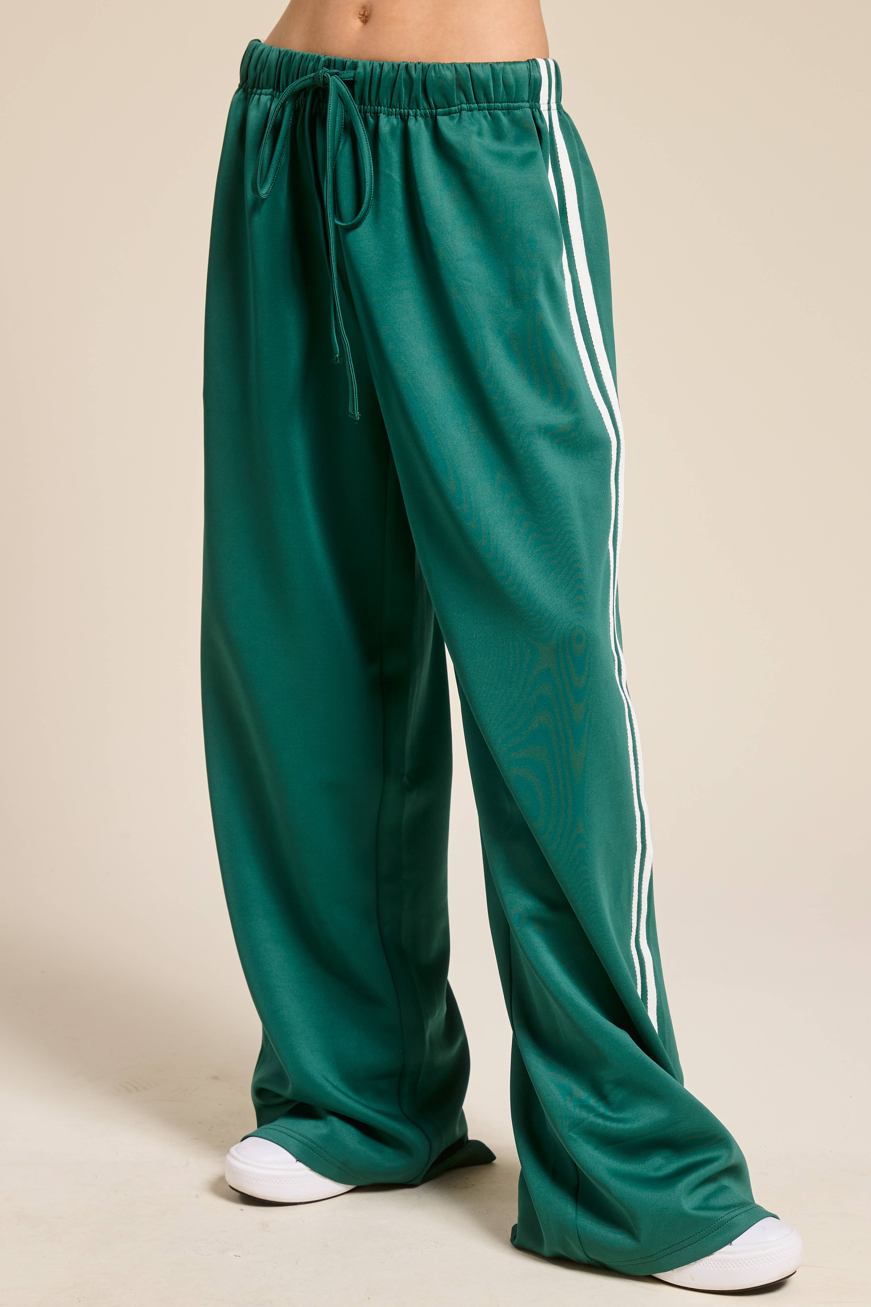 Mimosa - Wholesale Pants - Women's - Wide Leg Track Pants with Side Stripes1