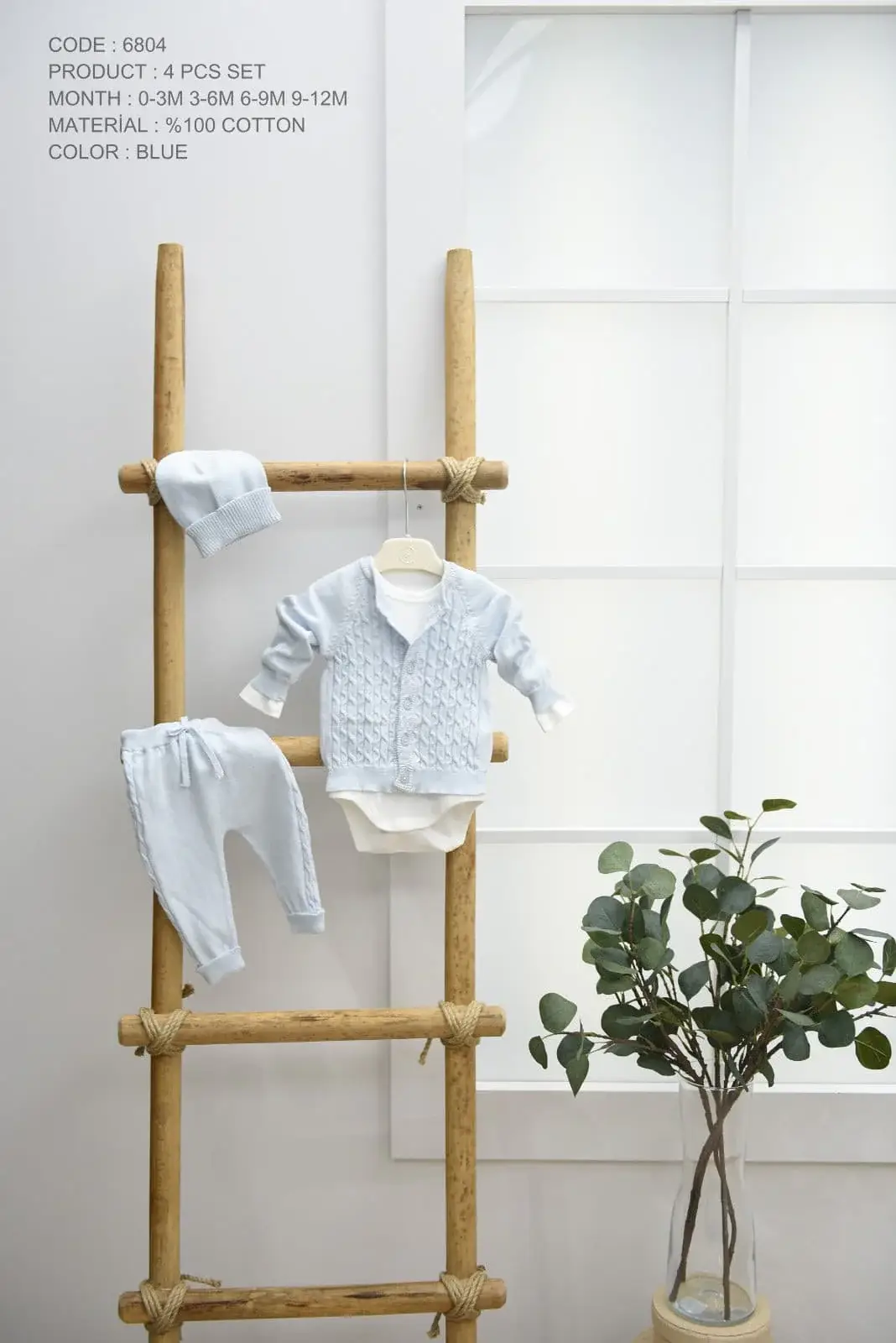 Nipperland - Wholesale Clothing Set - Baby - 4-Piece Organic Cotton Baby Set – Style 68040