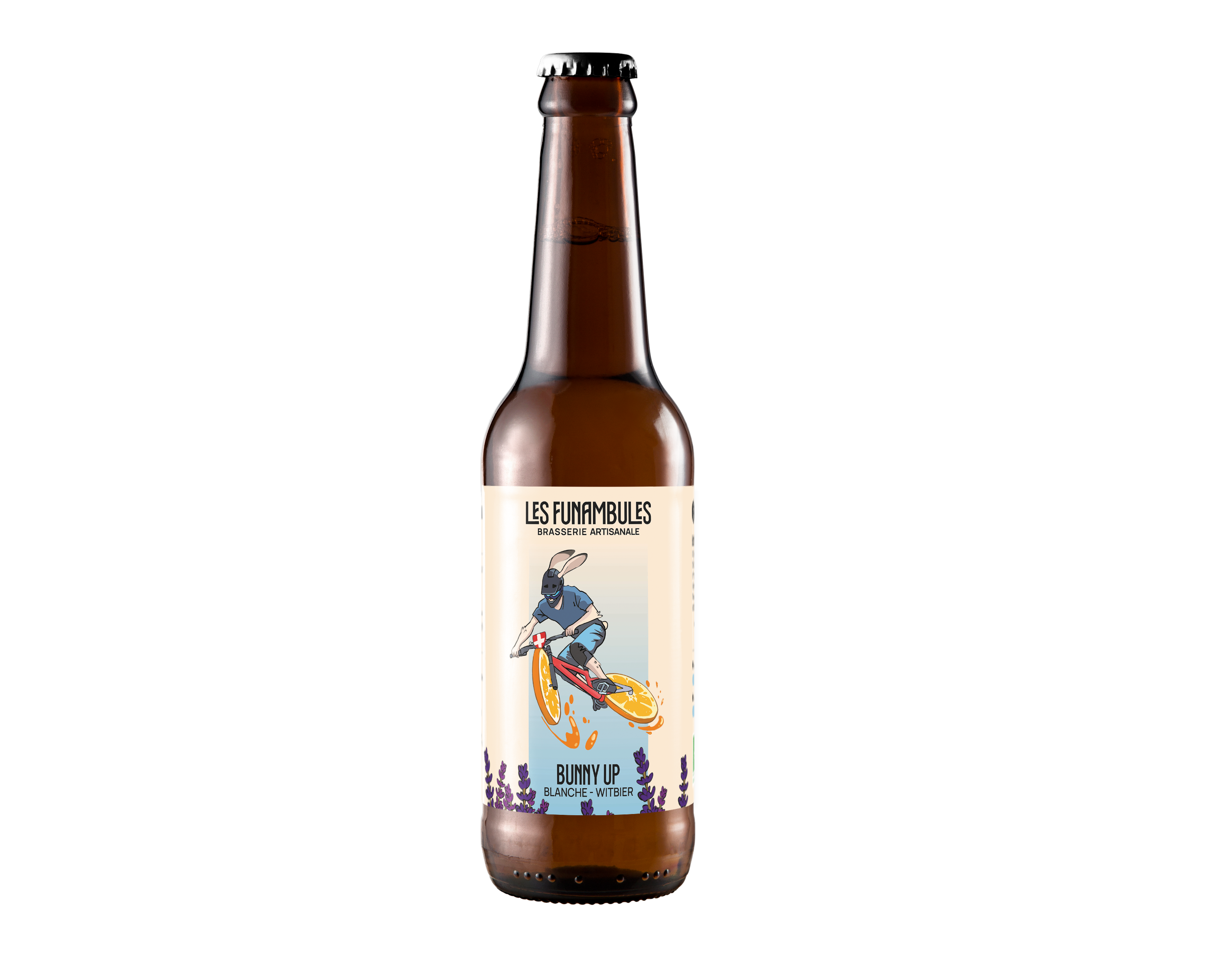Brasserie Artisanale Les Funambules - Wholesale Beer - Bunny Up - White/Wild hyssop & organic mandarin - 75cl0