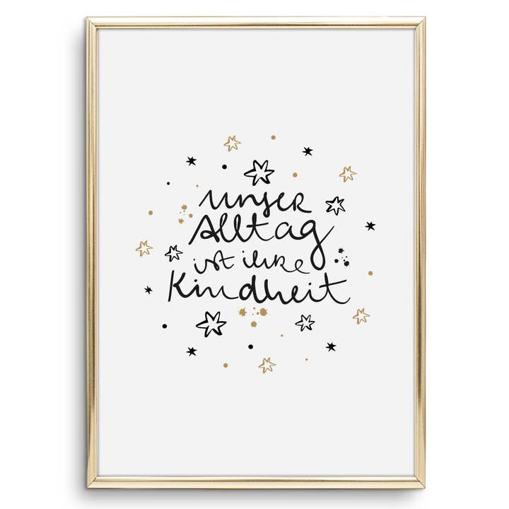 Poster 'Notre vie quotidienne est son enfance' pour la vente par Tales by Jen