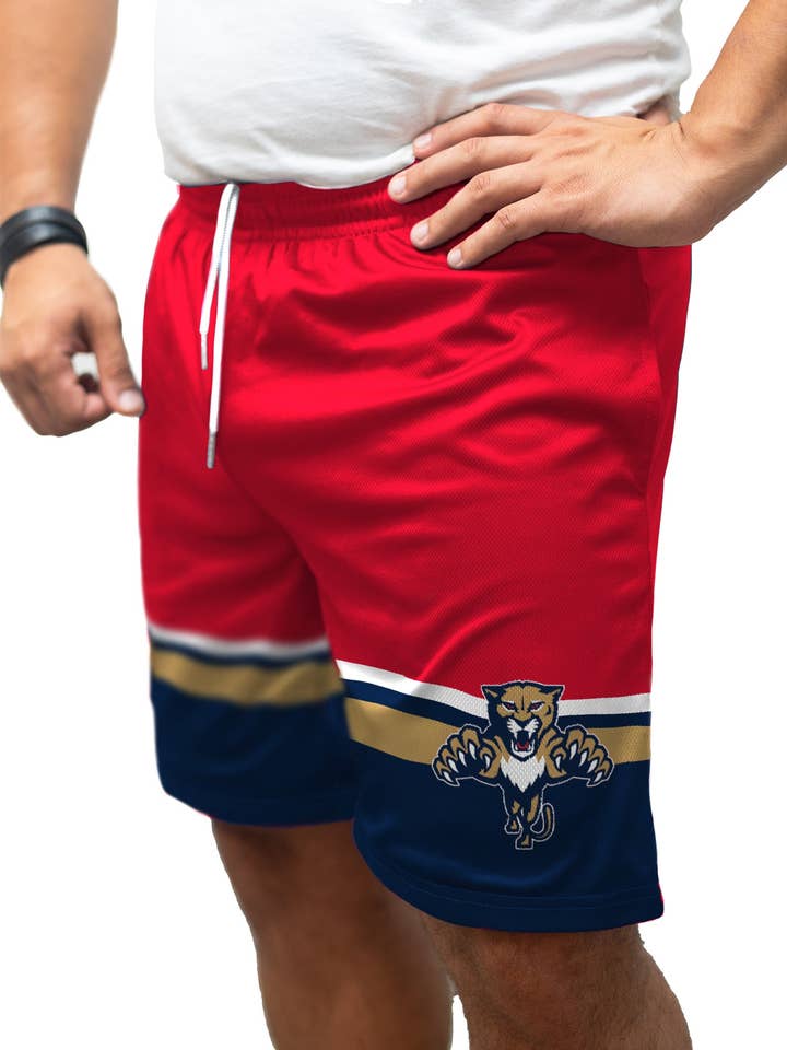 Florida Panthers "Springende Kat" Alternatieve Mesh Hockeyshorts *VOORBESTELLING* Verwachte Leverdatum 15/8* voor wholesale door Bench Clearers
