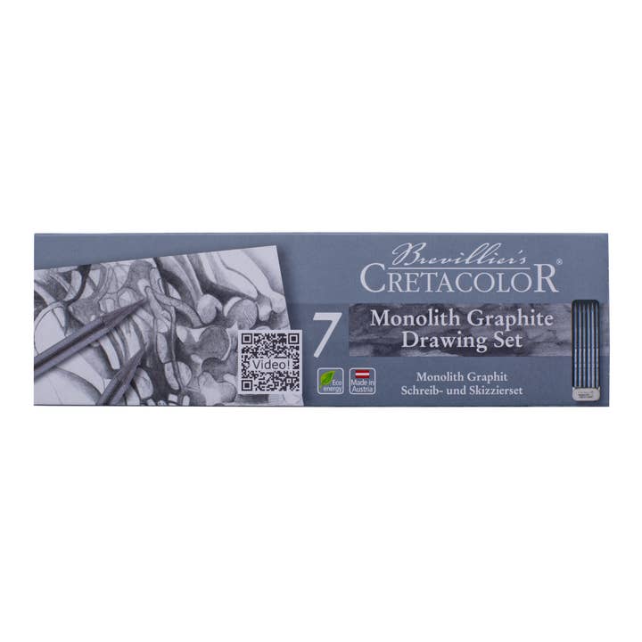 MacPherson's - Wholesale Pencil - Cretacolor Monolith Graphite 7-Piece Set, Graphite & Eraser