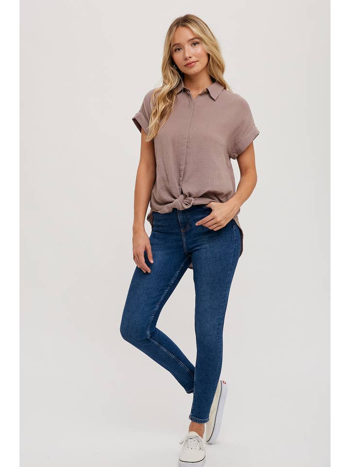 Bluivy – Camisa com botões no colarinho – Mulher por atacado – CAMISA ESSENCIAL BOTÃO UP ALGODÃO61