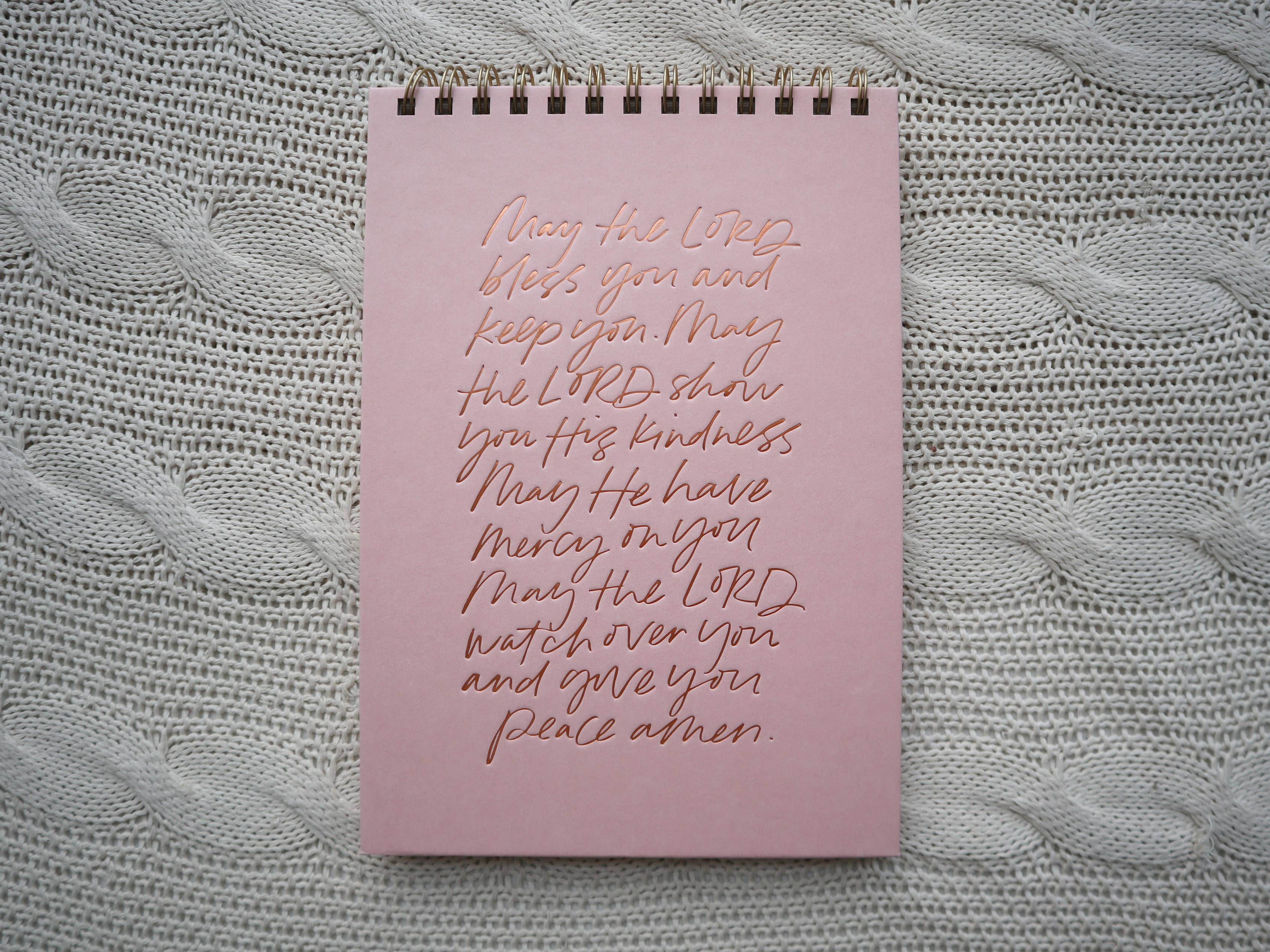 Margot + Co. - Wholesale Notebook - May The Lord Bless You Letterpress Notebook5