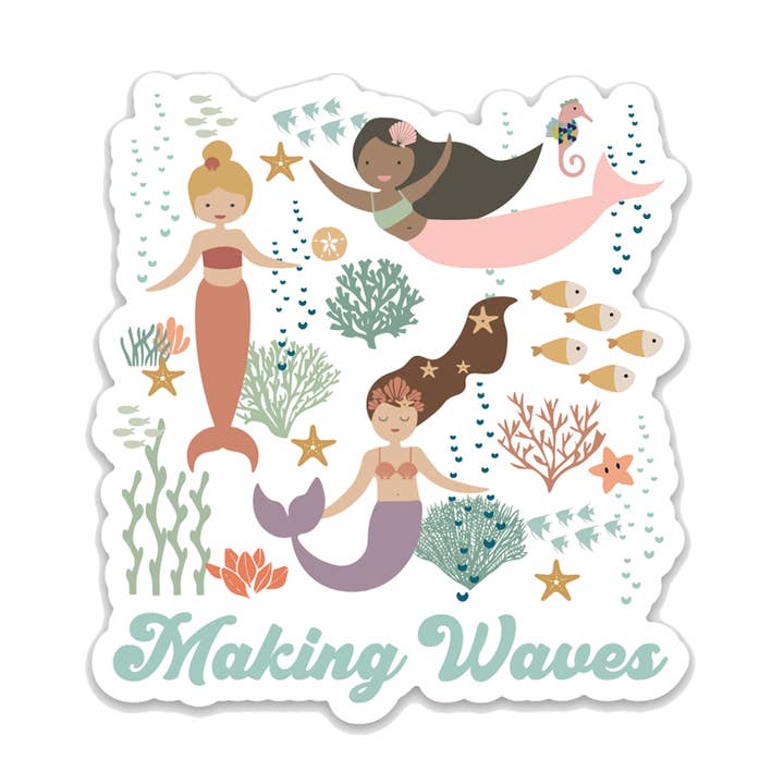 Adhesivo Making Waves Mermaids Ocean para venta al por mayor de Emerson and Friends