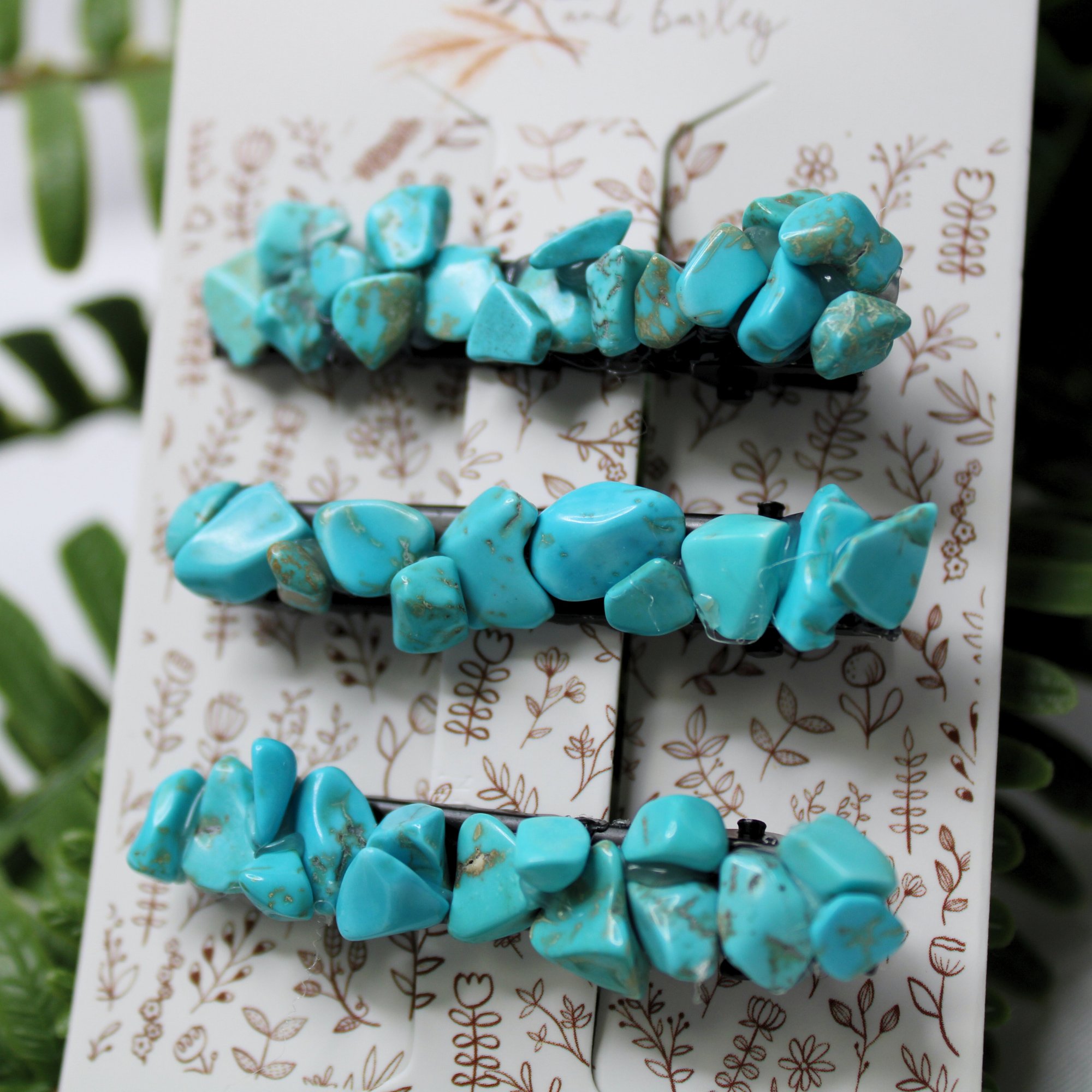 Wildflowers and Barley - Venta al por mayor Accesorio para sombrero - Mujer - Paquete de 3 clips para sombrero de cristal hecho a mano0