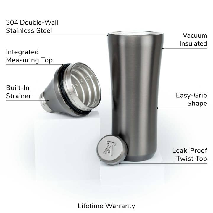 Elevated Craft - Wholesale Cocktail Shaker - Elevated Craft® Hybrid Cocktail Shaker