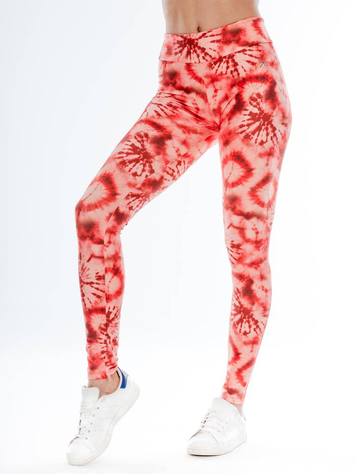 Leste Legginghose, sphärisch, korallenrot, 190103E015 für den Großhandel von Lindissims