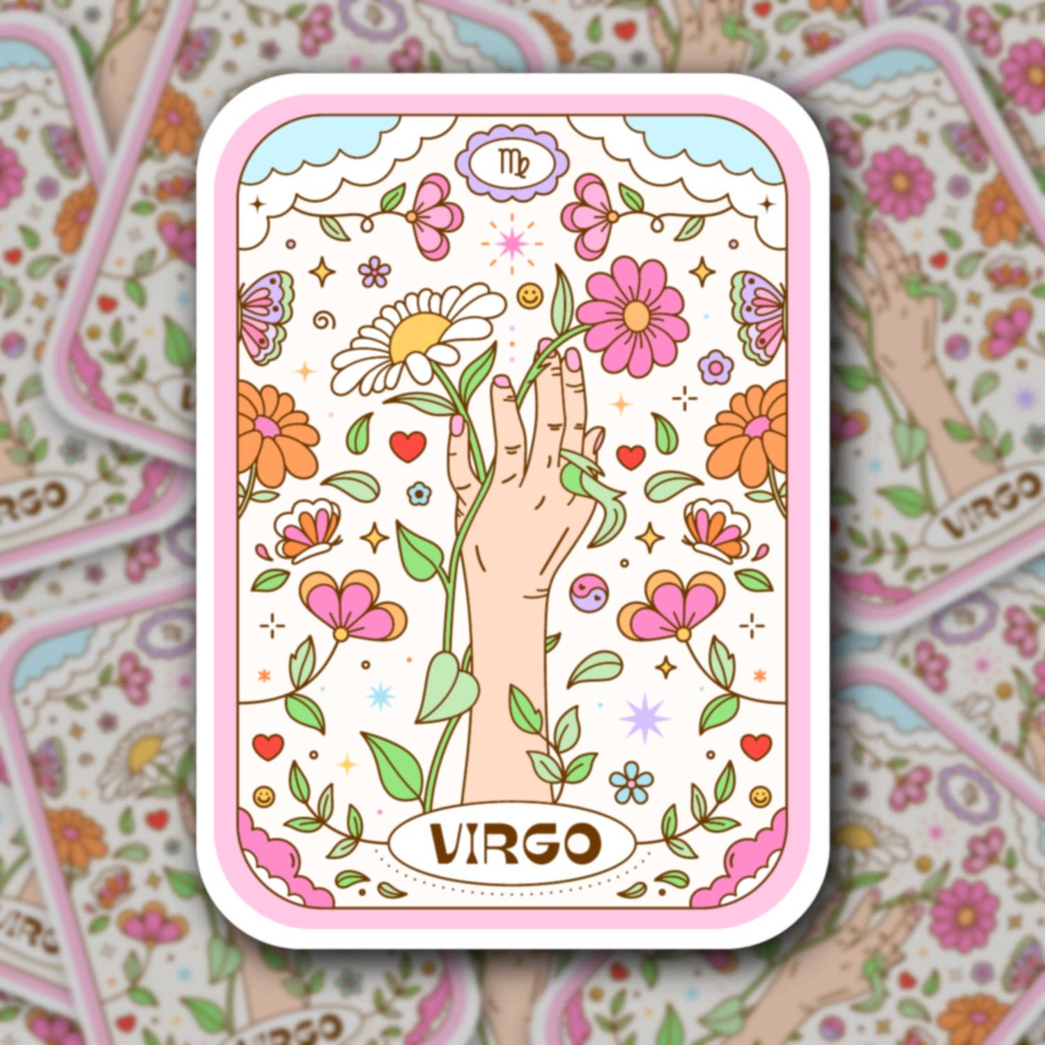 Sage and Virgo – wholesale Klistermärke – Jungfru, Girly Tarot-kortklistermärke1