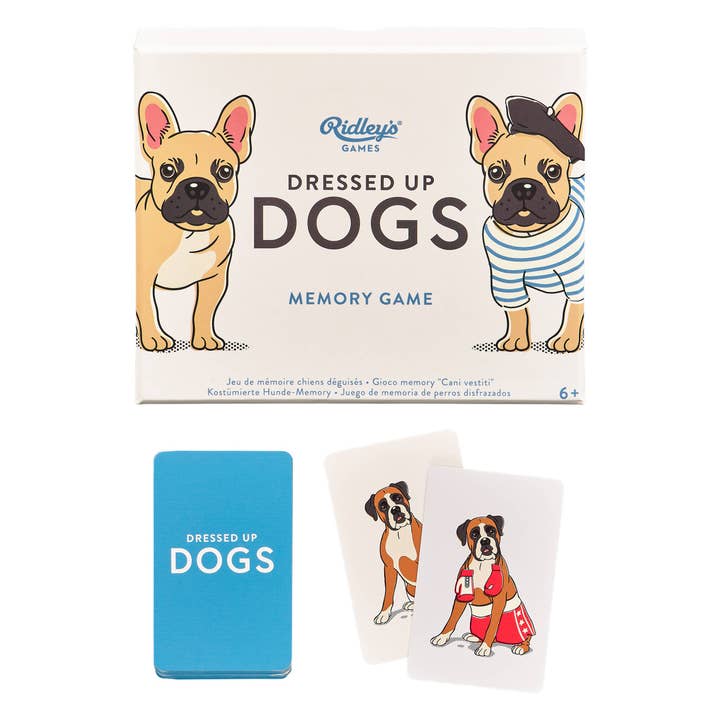 Chronicle Books - Wholesale Card Game - Dressed Up Dogs Memory Game